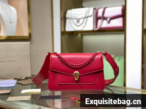 Bvlgari Serpenti Forever leather small crossbody bag B210762 red