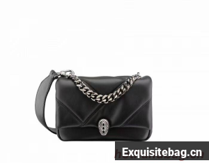Bvlgari Serpenti Forever leather small crossbody bag B219068 black