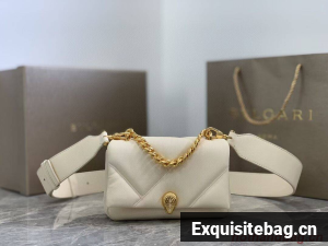 Bvlgari Serpenti Forever leather small crossbody bag B219068 cream