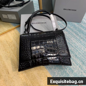 Balenciaga HOURGLASS MEDIUM TOP HANDLE BAG B108892E black