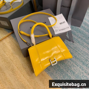 Balenciaga HOURGLASS SMALL TOP HANDLE BAG B108895-1 yellow
