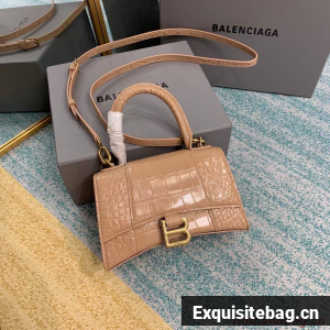 Balenciaga Hourglass XS Top Handle Bag 28331S apricot