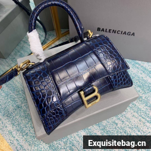 Balenciaga Hourglass XS Top Handle Bag 28331S dark blue
