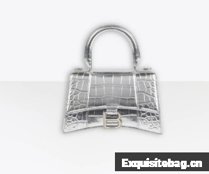 Balenciaga Hourglass XS Top Handle Bag 28331S silver