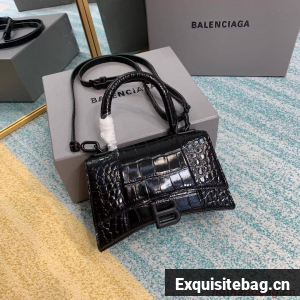 Balenciaga Hourglass XS Top Handle Bag 28331SF black