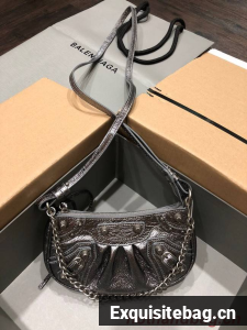 Balenciaga LE CAGOLE MINI PURSE WITH CHAIN 6958141 gray