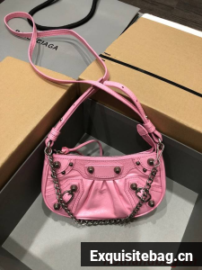 Balenciaga LE CAGOLE MINI PURSE WITH CHAIN 6958141 pink