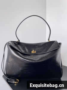 Balenciaga Rodeo Handbag Large crocodile skin 795459 black