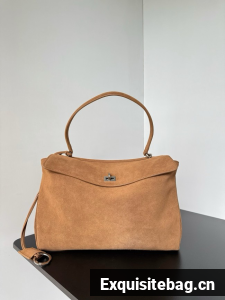 Balenciaga Rodeo Handbag Large suede calfskin 795458 tan