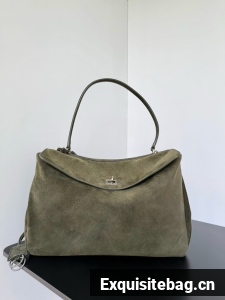 Balenciaga Rodeo Handbag Large suede calfskin 795459 green
