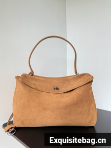 Balenciaga Rodeo Handbag Large suede calfskin 795459 tan