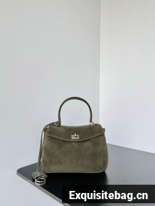 Balenciaga Rodeo Mini Handbag suede shoulder 795456 green