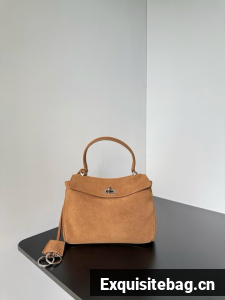 Balenciaga Rodeo Mini Handbag suede shoulder 795456 tan