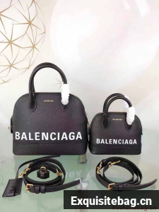 Balenciaga Shell Bag Original Leather B8924 Black
