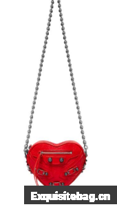 Balenciaga WOMENS LE CAGOLE HEART MINI BAG 27811 red