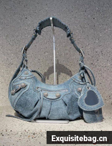 Balenciaga WOMENS LE CAGOLE MEDIUM SHOULDER BAG 27541 Denim