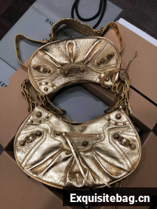 Balenciaga WOMENS LE CAGOLE MEDIUM SHOULDER BAG IN GOLD 27541