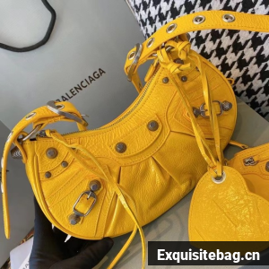 Balenciaga WOMENS LE CAGOLE MEDIUM SHOULDER BAG IN YELLOW 27541