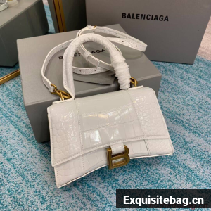 Balenciaga Hourglass XS Top Handle Bag 28331S white
