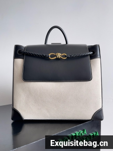 Bottega Veneta Large Andiamo Canvas 786195 black&Brass