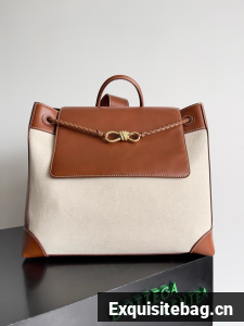 Bottega Veneta Large Andiamo Canvas 786195 brown&Brass