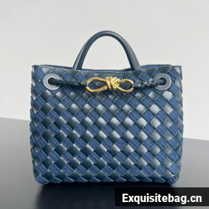 Bottega Veneta Medium Andiamo Bag 743568 Denim&Navy