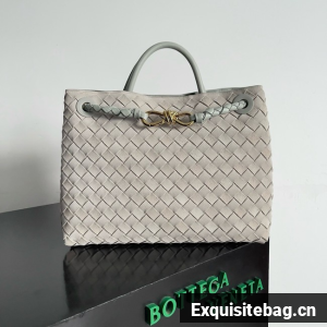 Bottega Veneta Medium Andiamo Suede 766016 gray