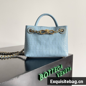 Bottega Veneta Mini Andiamo alligator leather 805232 blue