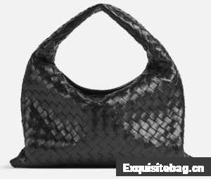 Bottega Veneta Hop Shoulder bag with Intrecciato craftsmanship in calf leather 796262 Black Bottega Veneta Hop Shoulder bag with Intrecciato craftsmanship in calf leather 796262 Black