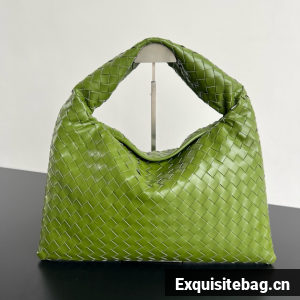 Bottega Veneta Hop Shoulder bag with Intrecciato craftsmanship in calf leather 796262 green Bottega Veneta Hop Shoulder bag with Intrecciato craftsmanship in calf leather 796262 green