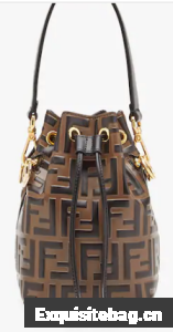FENDI Mon Tresor leather mini-bag 8BS010 black&brown