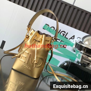 FENDI Mon Tresor leather mini-bag 8BS010AC gold