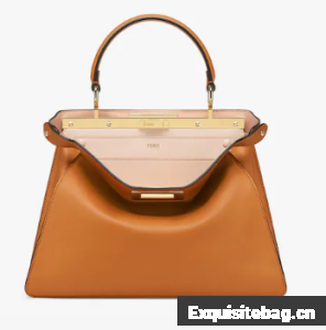 FENDI Peekaboo ISeeU Medium leather bag 8BN321 brown
