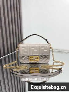 Fendi Baguette Mini Bag 8BS017 gray