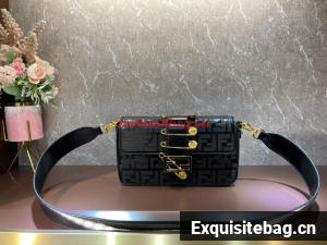 Fendi Baguette leather bag F0969 black