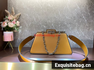 Fendi Peekaboo Cut Medium soft nappa leather bag 8BN340 YELLOW