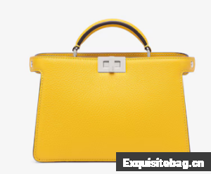 Fendi Peekaboo ISeeU XCross leather bag 7VA582A Yellow