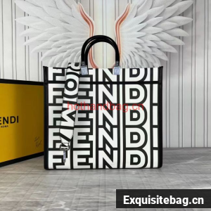 Fendi Sunshine Medium Shopper F1614 black&white