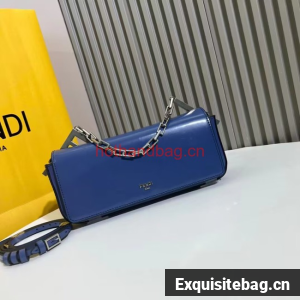 Fendi small smooth leather bag F1090 blue