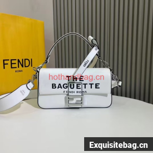 Fendi small smooth leather bag F1996 white