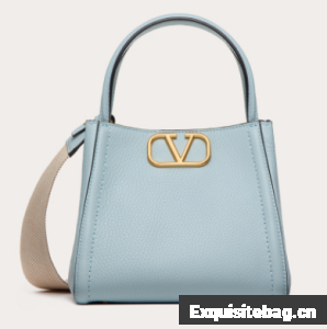 VALENTINO Alltime small grain calfskin bag B0Q26 blue