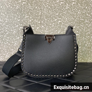 VALENTINO GARAVANI Loco Calf leather bag 0042 black&black