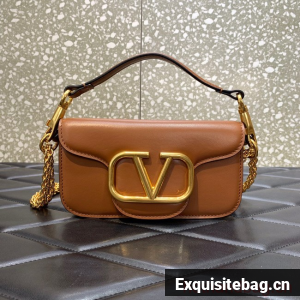 VALENTINO GARAVANI MINI LOCO Calf leather Shoulder Bag 1W2B0K brown