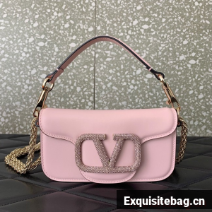 VALENTINO GARAVANI MINI LOCO Calf leather Shoulder Bag 1W2B0K pink