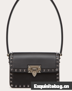 VALENTINO GARAVANI ROCKSTUD23 Small calfskin bag ZS098 black
