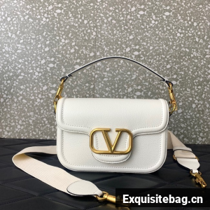 VALENTINO Loco calfskin leather bag B0M98 white