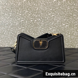 VALENTINO Mini VLOGO SIGNATURE calfskin bag 0119 black
