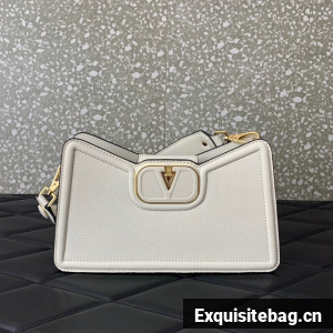 VALENTINO Mini VLOGO SIGNATURE calfskin bag 0119 white