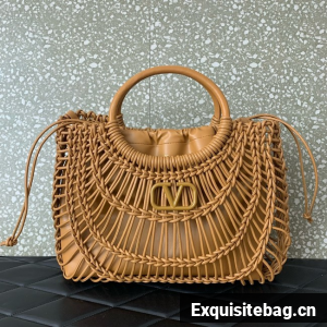 VALENTINO Mini VLOGO calfskin bag 0997 brown