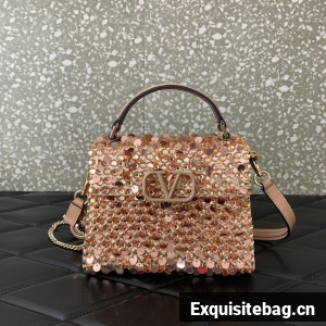 VALENTINO Vsling mini imitation crystal bag 0064 pink